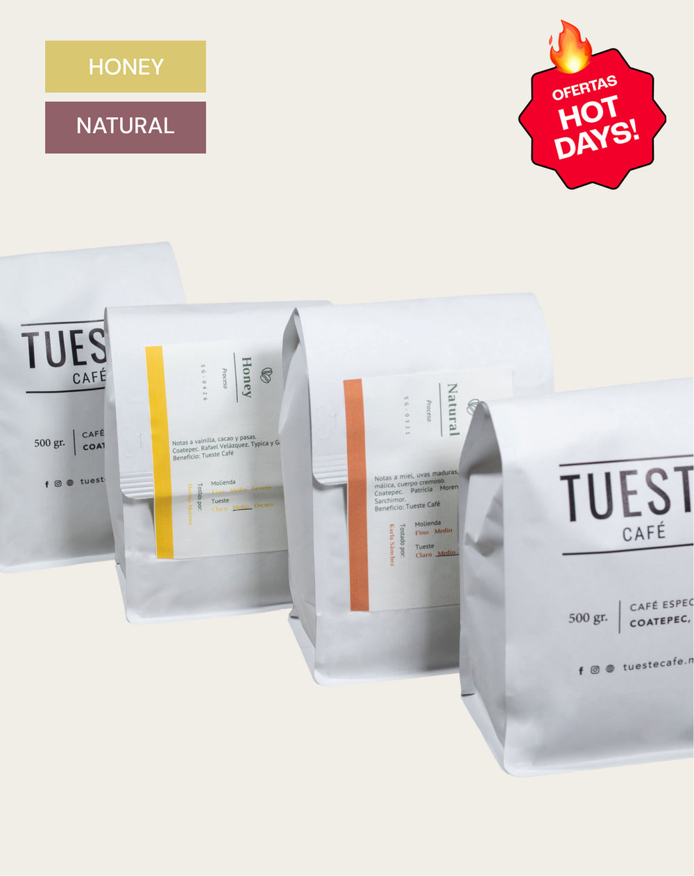 Kit Especialidad - Honey y Natural (2 kg)