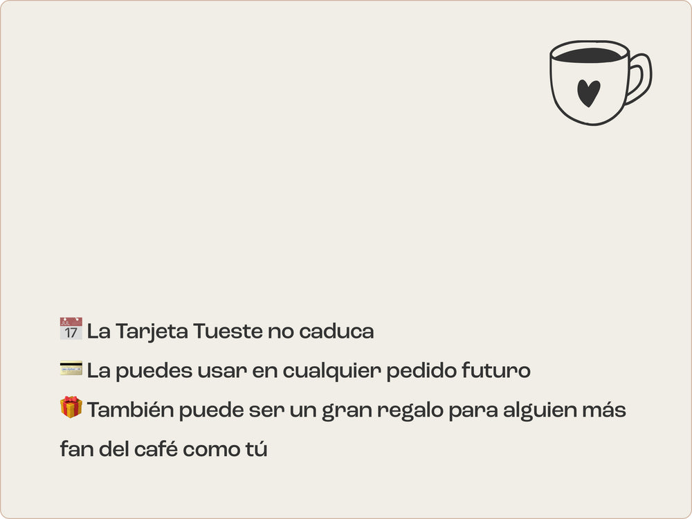Tarjeta Tueste