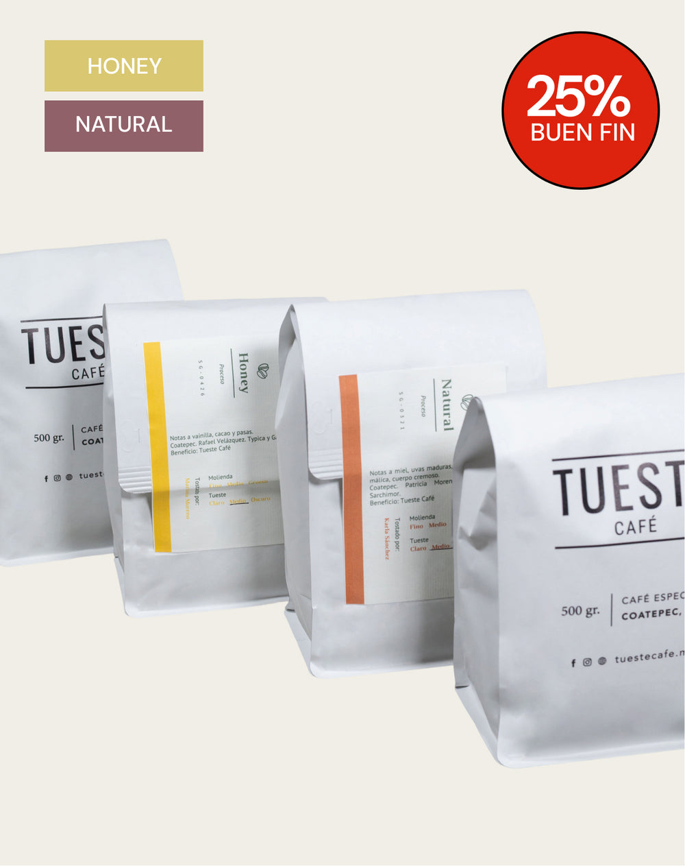 Kit Especialidad - Honey y Natural (2 kg)