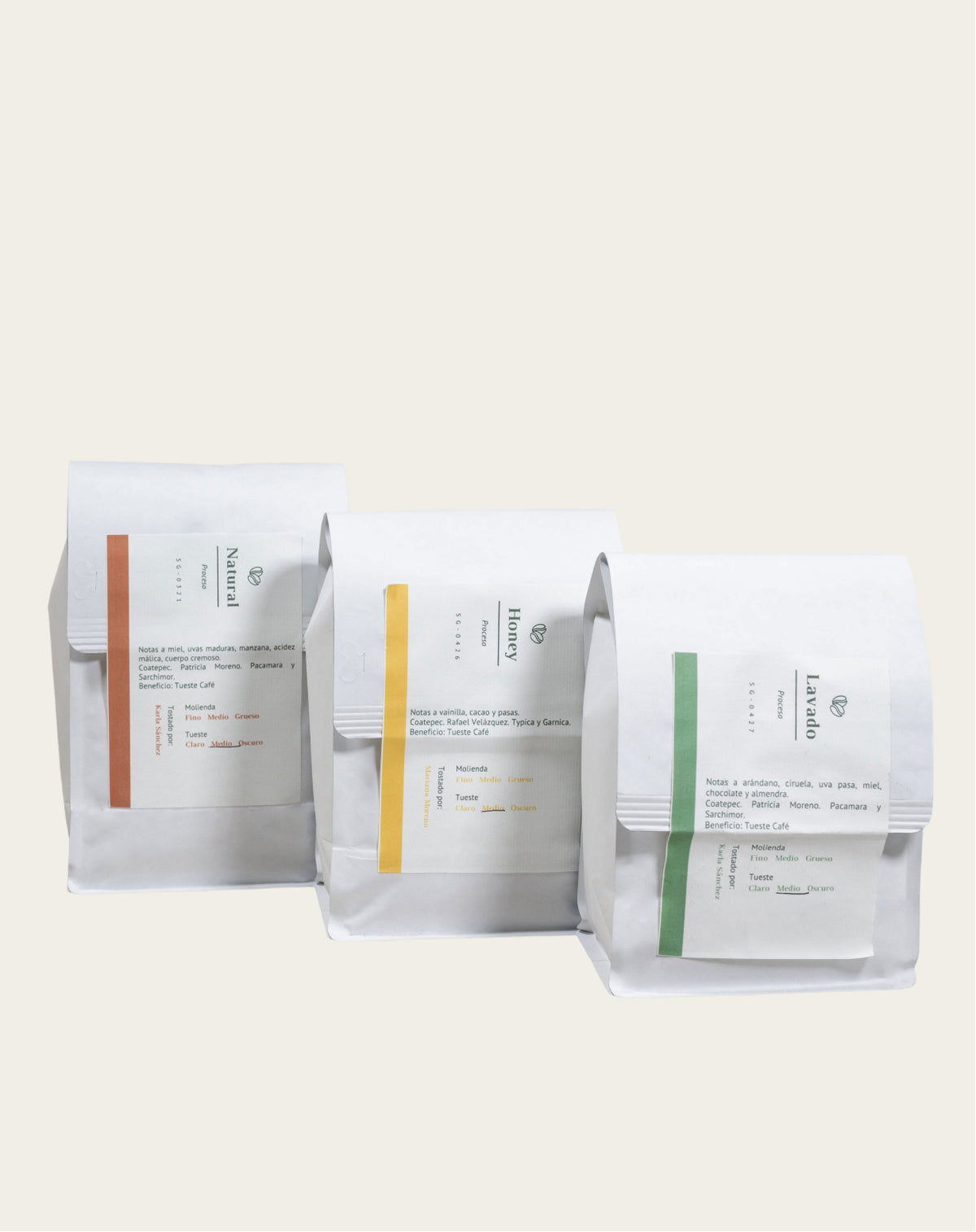 Kit Explorador Sensorial - Honey, Natural y Lavado (1.5 kg)